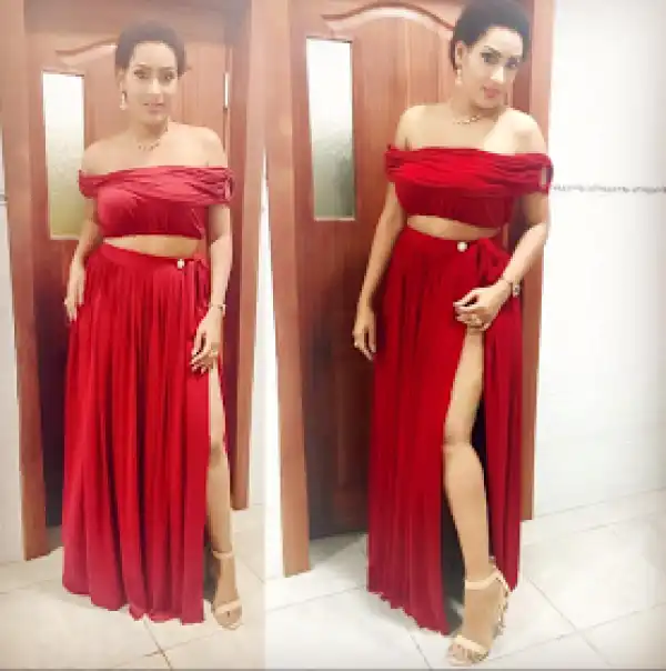 Juliet Ibrahim stuns in red